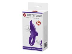 Inel Cu Vibratie Pretty Love Double 10 Functii Purple