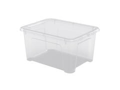 Cutie depozitare cu capac, marimea M, 24 L, Transparent