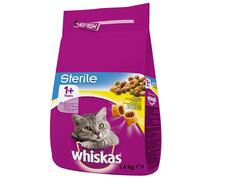 Whiskas sterile Hrana uscata cu pui pt pisici adulte 1,4 kg