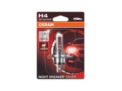 Bec auto cu halogen Osram H4 Night Breaker Silver +100%, 60/55W, 12V, P43T, 1 buc