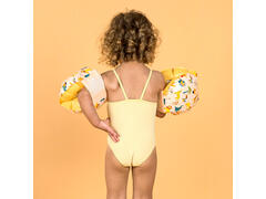 Costum întreg înot Imprimeu Roz Fete  - 103-112cm 4-5A