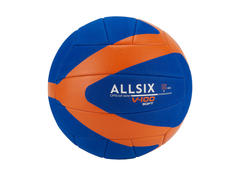 Minge Volei Soft V100 230 - 250 g Albastru-Portocaliu Copii 10-14 ani