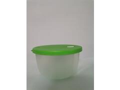 Cutie alimente, plastic, 2 L, Transparent/Verde