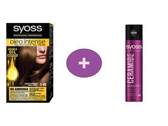 Vopsea De Par Syoss Oleo Intense 5-86 Saten Incantator, 115ML + Fixativ De Par Syoss Ceramide 300ML, al 2 lea la -50%