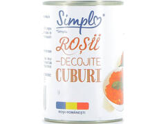 Rosii decojite cuburi Simpl 400g