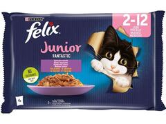 Felix Fantastic Junior Pui In Aspic Multipack 4X85G, Hrana Umeda Pentru Pisici, 4X85G