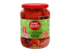 Gogosari sferturi in otet Home Garden, 720 ml