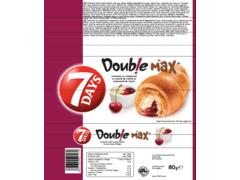 7Days Double Max Croasant cu crema cu aroma de vanilie & crema cu visine 80g