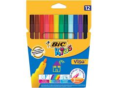 Markere de colorat BIC Kids Visa 12 buc
