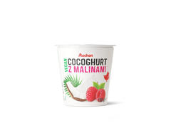 Produs fermentat cu cocos si zmeura Auchan, 150 g