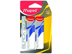 Mine creion mecanic Maped Black'Peps 0.7 mm, set 2 bucati