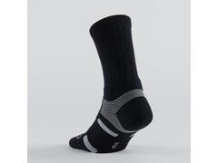 Set 3 Perechi Şosete Lungi Tenis RS560 Negru-Gri Adulți  - 39/42