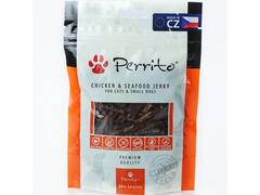 Recompense pentru pisici Perrito Cat Chicken&Seafood Jerky 100g