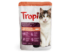 Hrana Umeda Somon Pisici 100G Tropi