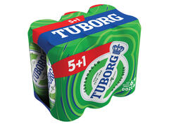 Tuborg Bere Pachet Doza 0.5L 5+1