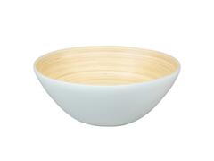 Bol Carrefour, bambus, 25 cm, Alb