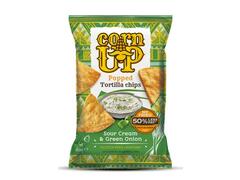 Cornup  Chips Tortilla Din Porumb Integral Galben Cu Aroma De Samntana Si Ceapa 60 G