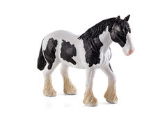 Figurina Mojo, Cal alb cu negru Clydesdale