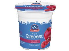 Iaurt grecesc cu rodie si zmeura Olympus, 1.6% grasime, 125 g