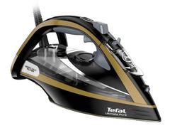 Fier de calcat Tefal Ultimate Pure FV9865, 3000 W, 250 g/min, 350 ml, oprire automata (Negru/Auriu)