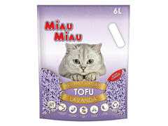 Asternut igienic pentru pisici Miau Miau, tofu, lavanda, 6 L
