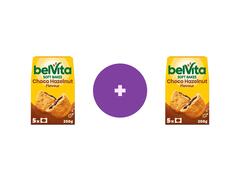 Belvita Soft Bakes Biscuiti  cu cereale, cu crema cu arome de alune si ciocolata 250g, Al 2-lea -30%