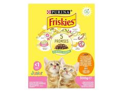 Friskies Junior, cu Pui, Lapte si Legume, hrana uscata pentru pisici, 300 g