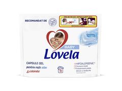 Detergent capsule gel pentru rufe albe si colorate, Lovela, 11 spalari