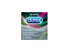 Prezervative Extended Pleasure, 3 bucati, Durex