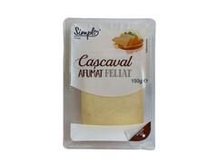 Simpl Cascaval afumat din lapte de vaca feliat 150g