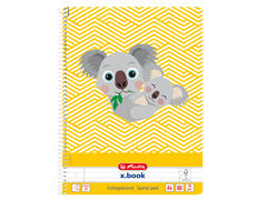 Caiet dictando cu spirala, A4, Herlitz, Cute Animals, Koala, 80 file