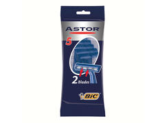 Aparat de ras dispozabil pentru barbati BIC Astor Twin cu 2 lame, pachet cu 5 bucati