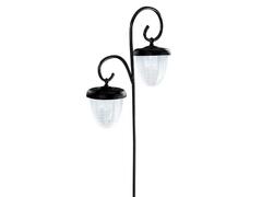 Lampa solara cu 2 LED-uri Twin Ghinda Flink, plastic, Negru