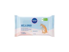 Servetele umede Nivea Baby Soft & Cream Cleanse & Care 63 bucati