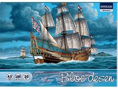 Bloc desen Paperland, A3, 20 file, 180 g/mp