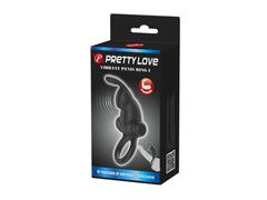 Inel Cu Vibratie Pretty Love Rabbit 10 Functii Black