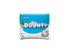Baton cu cocos invelit in ciocolata cu lapte Bounty, 4 x 57 g