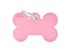 Medalion tag MyFamily Os Aluminiu Roz L