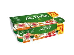 Iaurt cu musli capsuni si piersica Activia 8 x125g