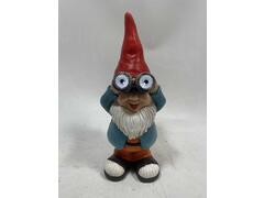 Figurina Solara De Gradina, Pitic Decorativ Cu Binoclu, 18.5*16*46Cm, Magnesia