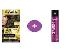 Vopsea De Par Syoss Oleo Intense 5-54 Saten Deschis, 115Ml + Fixativ De Par Syoss Ceramide 300ML, al 2 lea la -50%