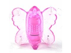 Mini Butterfly Strap On Vibrator Pink LUX14098