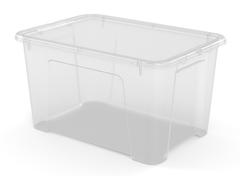 Cutie depozitare cu capac, marimea L, 45 L, Transparent