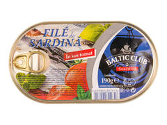 Baltic Club file de sardine in sos tomat 190 g