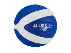 Minge Volei Soft V100 260-280g Alb-Albastru Copii de peste 15 ani