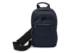 Geanta De Umar Pentru Barbati Ella Icon Leaf, Poliester, 31X8X22 Cm, Bleumarin