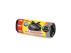 Saci Solid Extra cu urechi de prindere 60l negru 10 buc/rola Oti