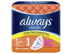 Absorbante Always Classic Normal, 10 bucati, P&G