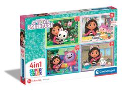 Puzzle 4 in 1 Gabbys Dollhouse, Clementoni, 16 piese