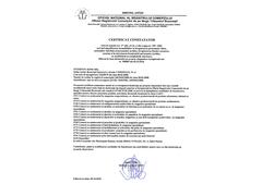 Certificate of operation